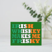 Funny Irish Drink Sprichwort Postkarte (Stehend Vorderseite)