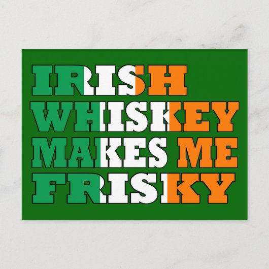 Funny Irish Drink Sprichwort Postkarte (Vorderseite)