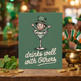 Funny Irish Drinking Buddy Party Card Feiertagskarte