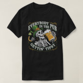 Funny Irish Drinking T-Shirt St Patrick's Day Skel (Design vorne)