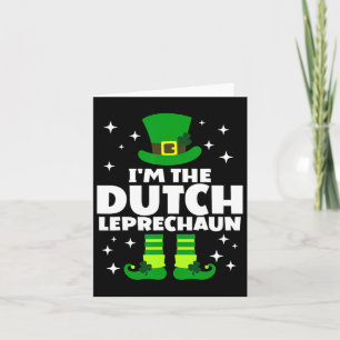 Funny Irish Dutch Leprechaun Happy St Patricks Day Karte