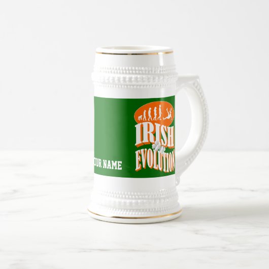 Funny Irish Evolution Bierglas (VorderseiteRechts)