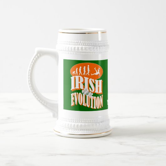 Funny Irish Evolution Bierglas (Links)