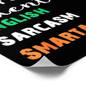 Funny Irish Fluent In Smart St Patricks Gift Poster (Ecke)