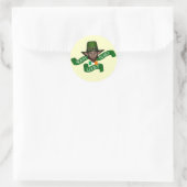Funny Irish glücklicher Kobold Runder Aufkleber (Tasche)