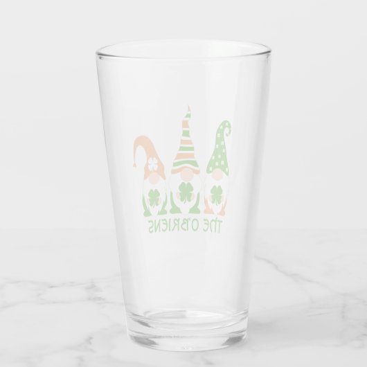 Funny Irish Gnomes Glas (Rückseite)