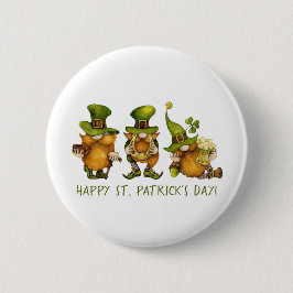 Funny Irish Gnomes Happy St Patrick's Day Button