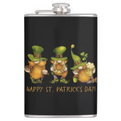 Funny Irish Gnomes Happy St Patrick's Day Flachmann (Vorderseite)