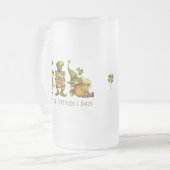 Funny Irish Gnomes Happy St Patrick's Day Mattglas Bierglas (Vorderseite Links)