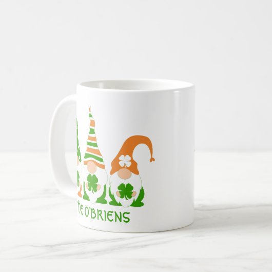 Funny Irish Gnomes Kaffeetasse (Vorderseite Links)