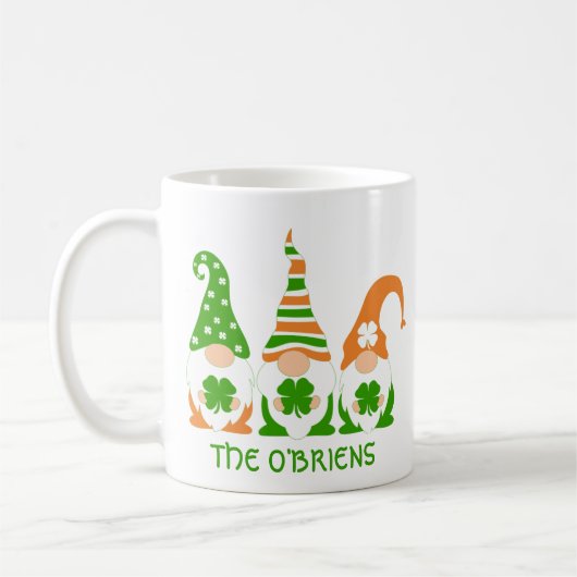 Funny Irish Gnomes Kaffeetasse (Links)