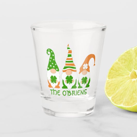 Funny Irish Gnomes Schnapsglas (Vorderseite)