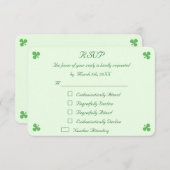 Funny Irish Green Wedding RSVP Einladungskarte (Vorne/Hinten)