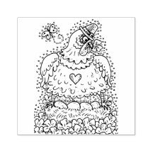 FUNNY IRISH HEN, EIER UND KLEEBLÄTTER NIEDLICH CHI