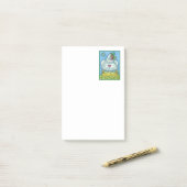 FUNNY IRISH HEN, GRÜNE EIER UND KLEEBLÄTTER NIEDLI POST-IT KLEBEZETTEL (Auf Schreibtisch)