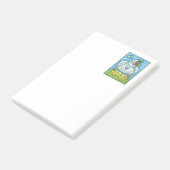 FUNNY IRISH HEN, GRÜNE EIER UND KLEEBLÄTTER NIEDLI POST-IT KLEBEZETTEL (angewinkelt)