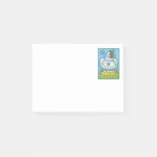 FUNNY IRISH HEN, GRÜNE EIER UND KLEEBLÄTTER NIEDLI POST-IT KLEBEZETTEL