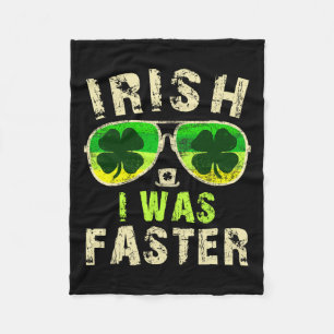 Funny Irish I war schneller Runner St Patricks Day Fleecedecke