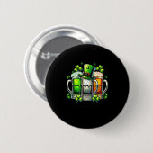 Funny Irish Ireland St Patrick's Day Drinking Part Button (Vorne & Hinten)