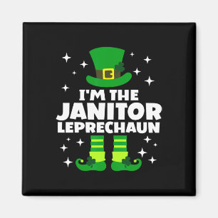 Funny Irish Janitor Leprechaun Happy St Patricks D Magnet
