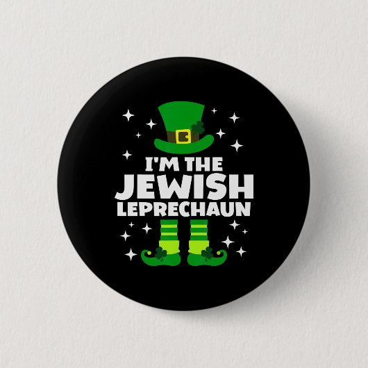 Funny Irish Jewish Leprechaun Happy St Patricks Da Button (Vorderseite)