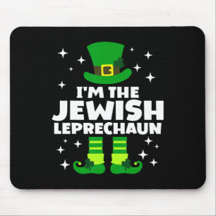 Funny Irish Jewish Leprechaun Happy St Patricks Da Mousepad
