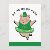 Funny Irish Jig St. Patrick's Day Postcard Postkarte (Vorderseite)