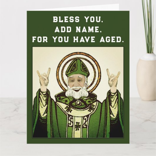 Funny Irish Katholic Birthday Karte (Vorderseite)