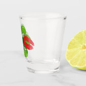 Funny Irish Kiss Lucky Green Clover Leaf Schnapsglas (Rechts)