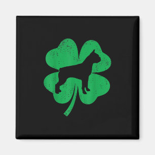 Funny Irish Kleeblatt Leaf Boston Terrier Magnet