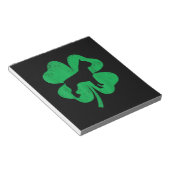 Funny Irish Kleeblatt Leaf Boston Terrier Notizblock (angewinkelt)