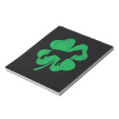 Funny Irish Kleeblatt Leaf Boston Terrier Notizblock (Rotiert)