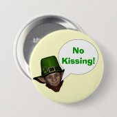 Funny Irish Leprechaun Button (Vorne & Hinten)