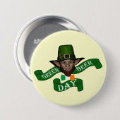 Funny Irish Leprechaun Button (Vorne & Hinten)