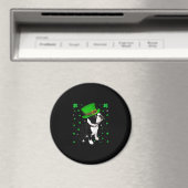 Funny Irish Leprechaun Hat Boston Terrier Magnet (In Situ (Geschirrspüler))