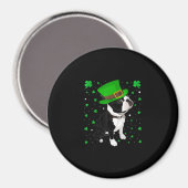 Funny Irish Leprechaun Hat Boston Terrier Magnet (Vorderseite/Rückseite)