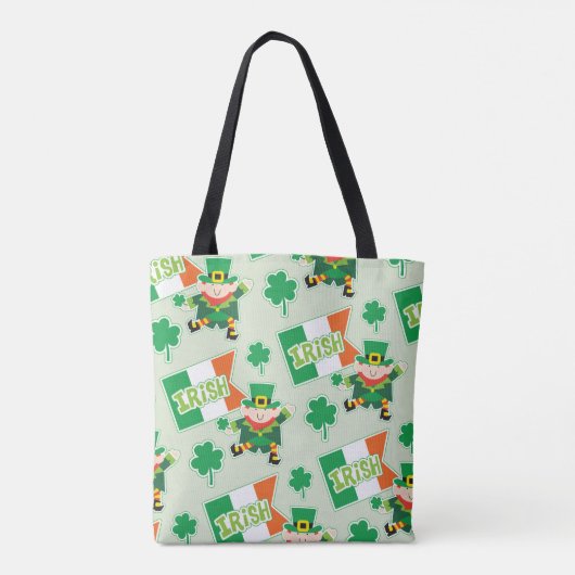 Funny Irish Leprechaun Pattern Tasche (Rückseite)