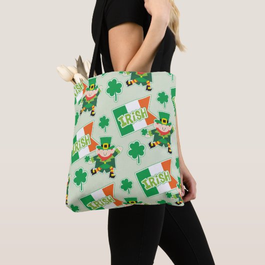 Funny Irish Leprechaun Pattern Tasche (Von Nahem)