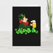 Funny Irish Leprechaun Zeichnend Karte (Vorderseite)