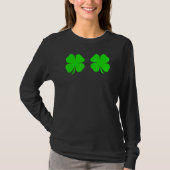 Funny Irish Lucky Shamrock Bra T-Shirt (Vorderseite)