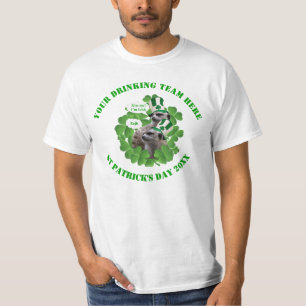 Funny Irish meerkat St Patrick's Day Trinkteam T-Shirt