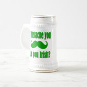 Funny Irish Mustache St Patrick's Day Bierglas (Vorderseite Links)