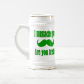 Funny Irish Mustache St Patrick's Day Bierglas (Links)