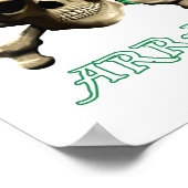 Funny Irish Piratenflagge Pirate Skull ARR-ISH Poster (Ecke)