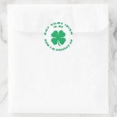 Funny Irish Pregnant Maternity Runder Aufkleber (Tasche)