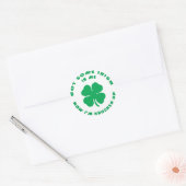 Funny Irish Pregnant Maternity Runder Aufkleber (Umschlag)