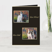 Funny Irish Red and White Setter Birthday Card Karte (Vorderseite)