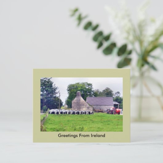 Funny Irish Scarecrow Postcard Postkarte (Stehend Vorderseite)