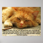Funny Irish Segen mit Smilly Kitty Poster (Vorne)