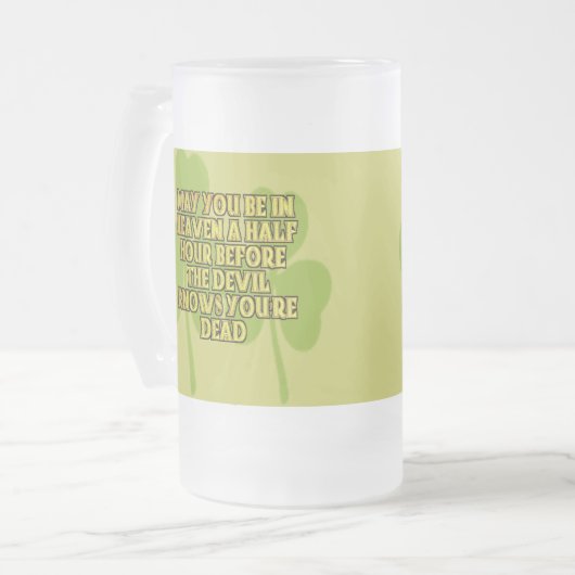 Funny Irish Sessings Mattierte Tasse (Vorderseite Links)
